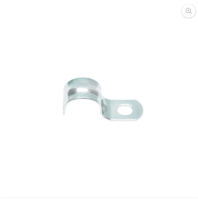 46920-BOLSA C/10 ABRAZADERAS TIPO UÑA 1/2" PARA TUBO PARED DELGADA